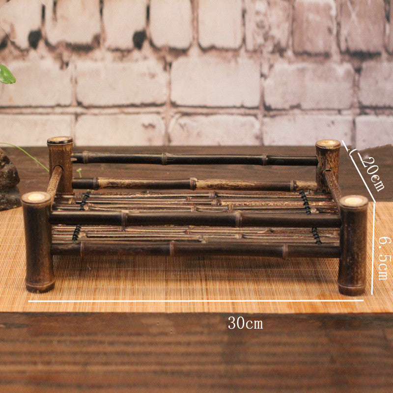 Support en bambou fait main pour tasse - Accessoires de cérémonie du t