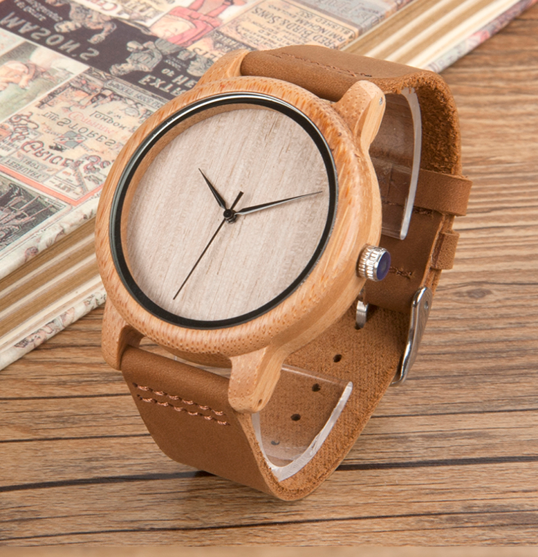 Orologio in legno di bambù