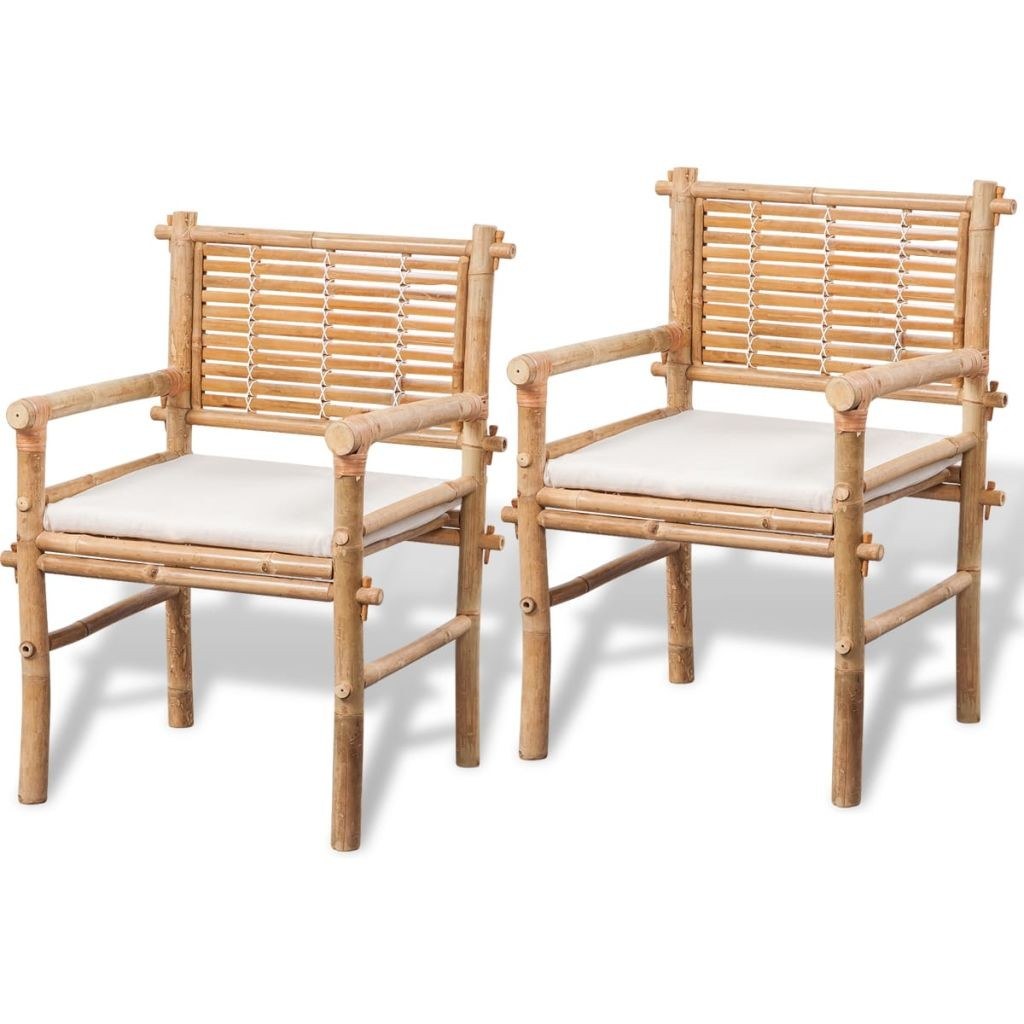 Bistro furniture 3 pcs with Bamboo cushions