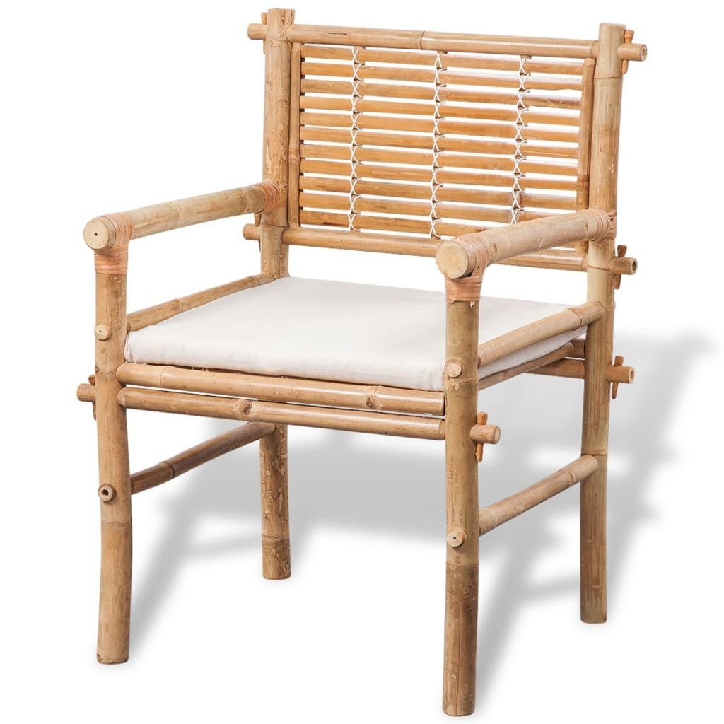 Bistro furniture 3 pcs with Bamboo cushions