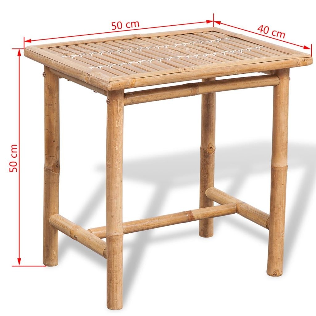 Bistro furniture 3 pcs with Bamboo cushions