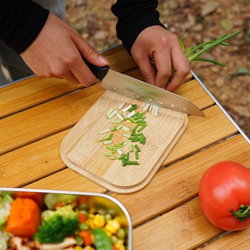 lunchbo™, lunch box inox avec couvercle en bambou