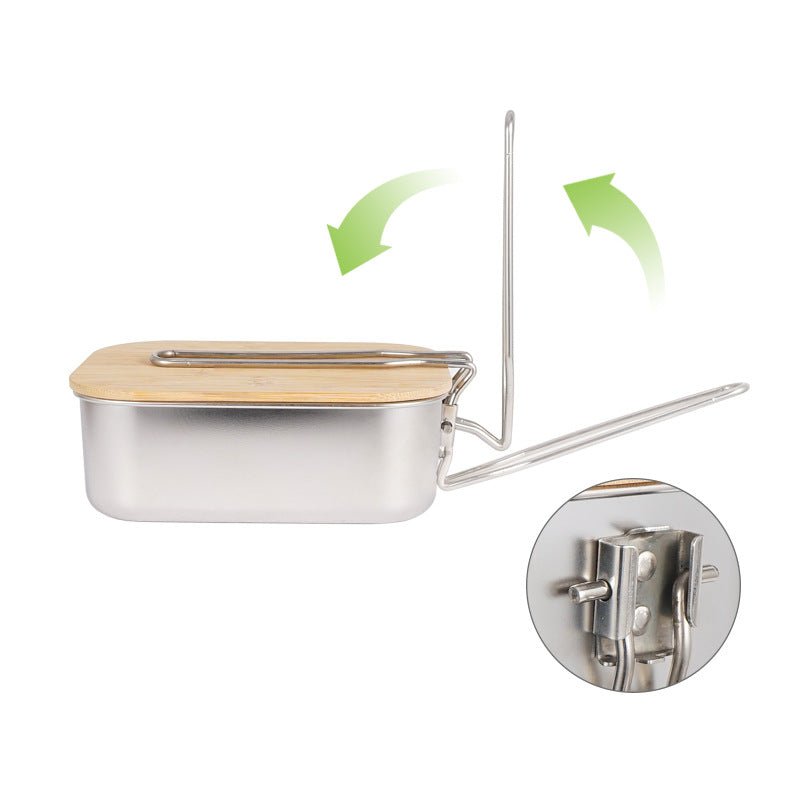 lunchbo™, lunch box inox avec couvercle en bambou