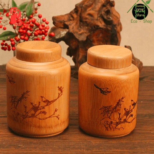 Ocha™ Boîte à thé en bambou - BambooHomeStore