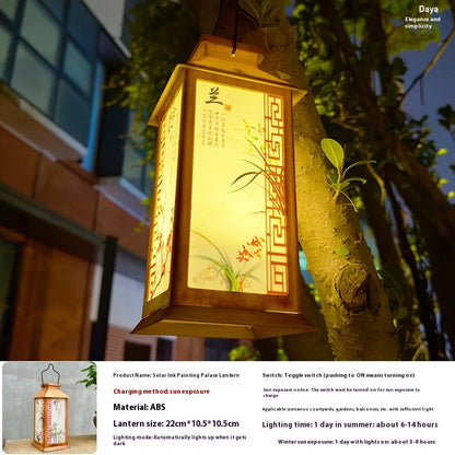 Lumières de jardin solaires en bambou tissées avec bougies LED