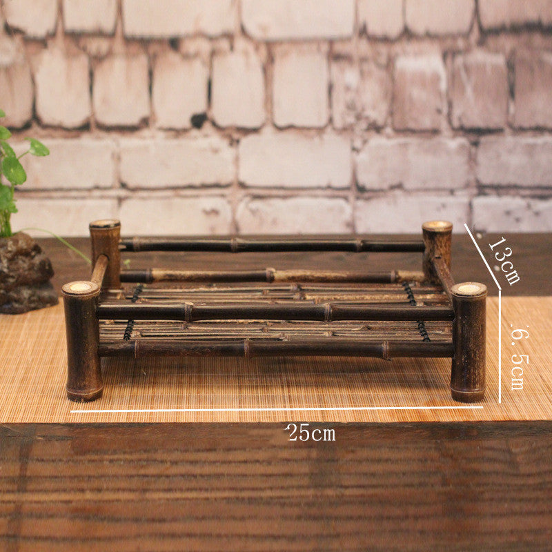 Support en bambou fait main pour tasse - Accessoires de cérémonie du t