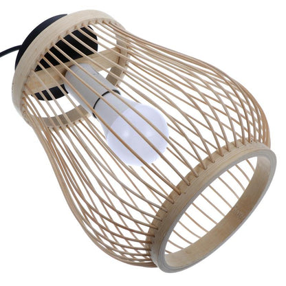 Lustre en bambou zen japonais - Éclairage artistique et design unique