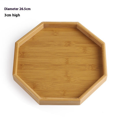 Plateau à thé en bambou rectangulaire - Design minimaliste et durable