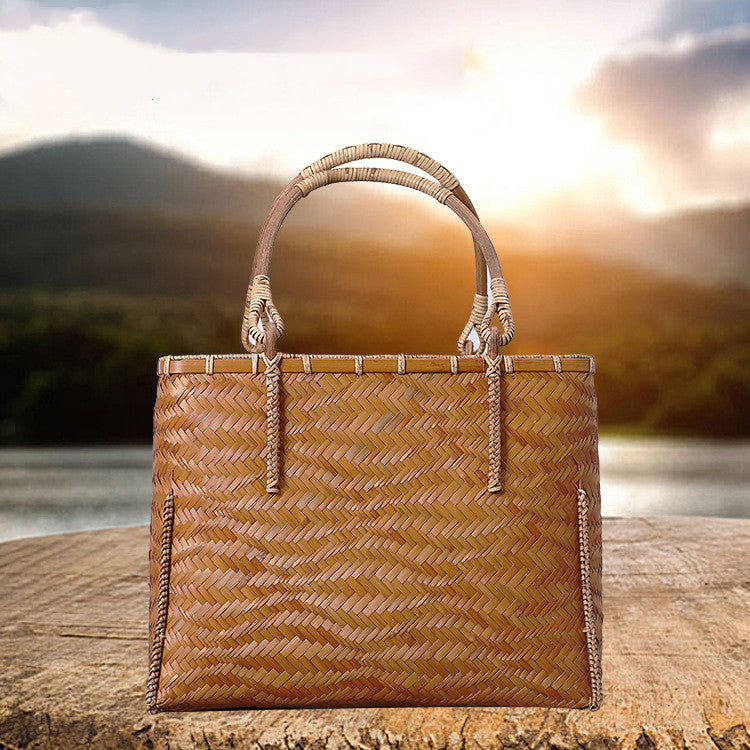 Country Style Ethnic Bamboo Woven Bag