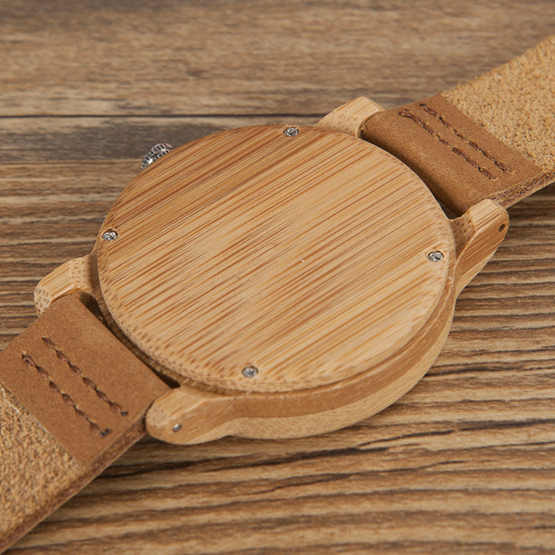 Orologio in legno di bambù 