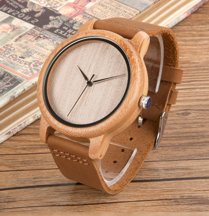 Orologio in legno di bambù 