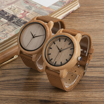 Orologio in legno di bambù 