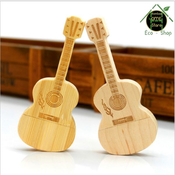 2 clé USB en bois naturel de bambou